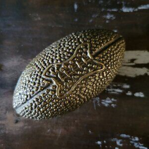 Small Vtg Brass Football Paperweight, Gift for Coach, Football Player / Fan